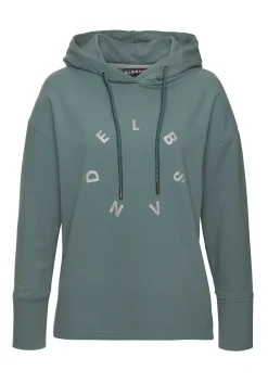 Pullover|Shirts|Elbsand Kapuzensweatshirt petrol