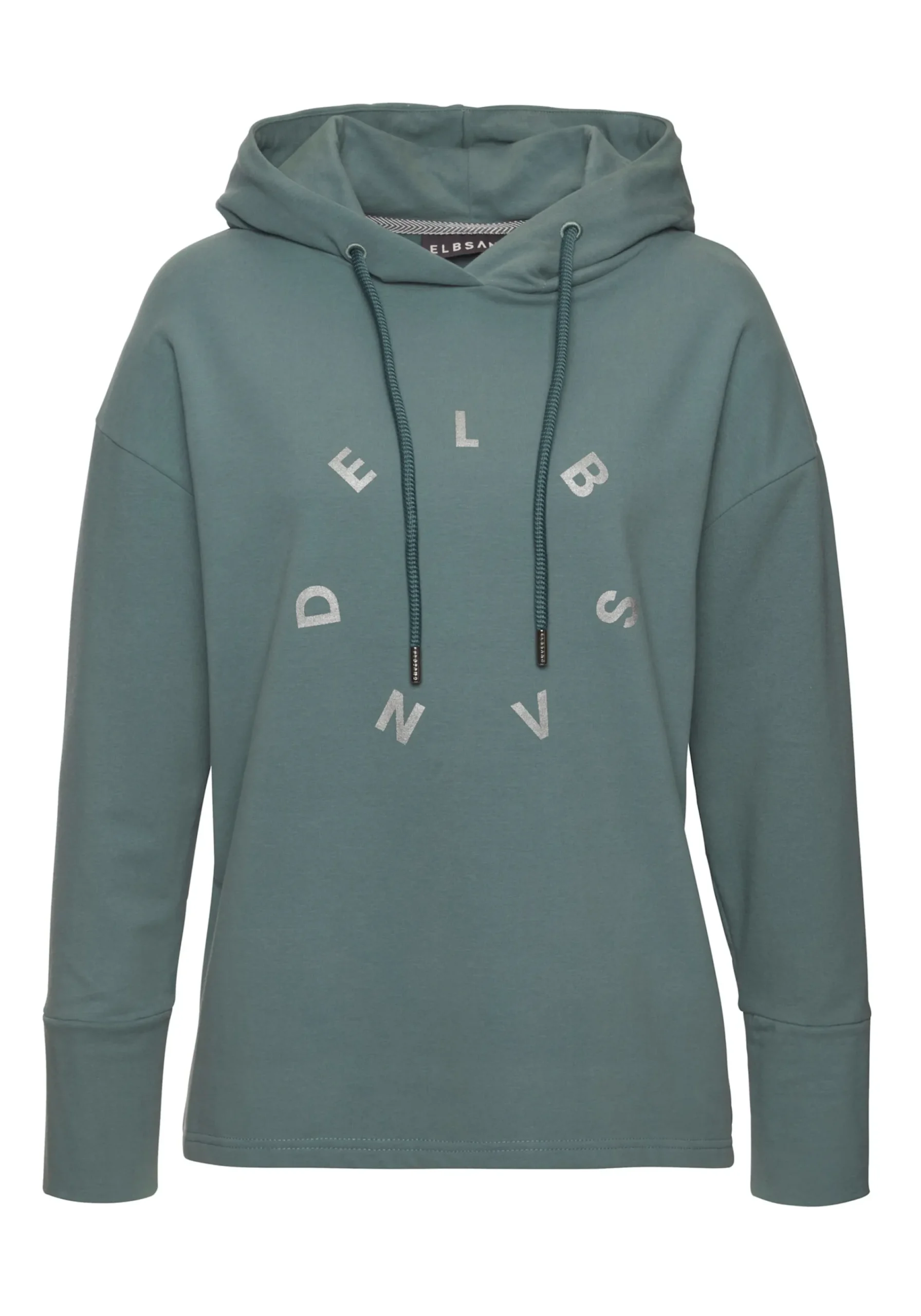Pullover|Shirts|Elbsand Kapuzensweatshirt petrol