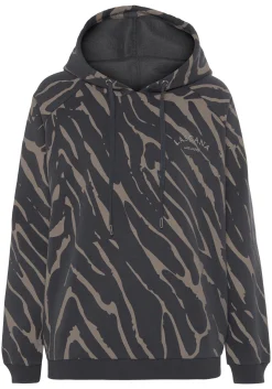 Strandmode|LASCANA Kapuzensweatshirt dunkelgrau-taupe