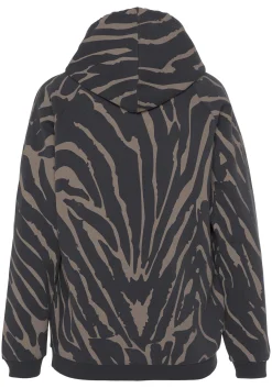 Strandmode|LASCANA Kapuzensweatshirt dunkelgrau-taupe