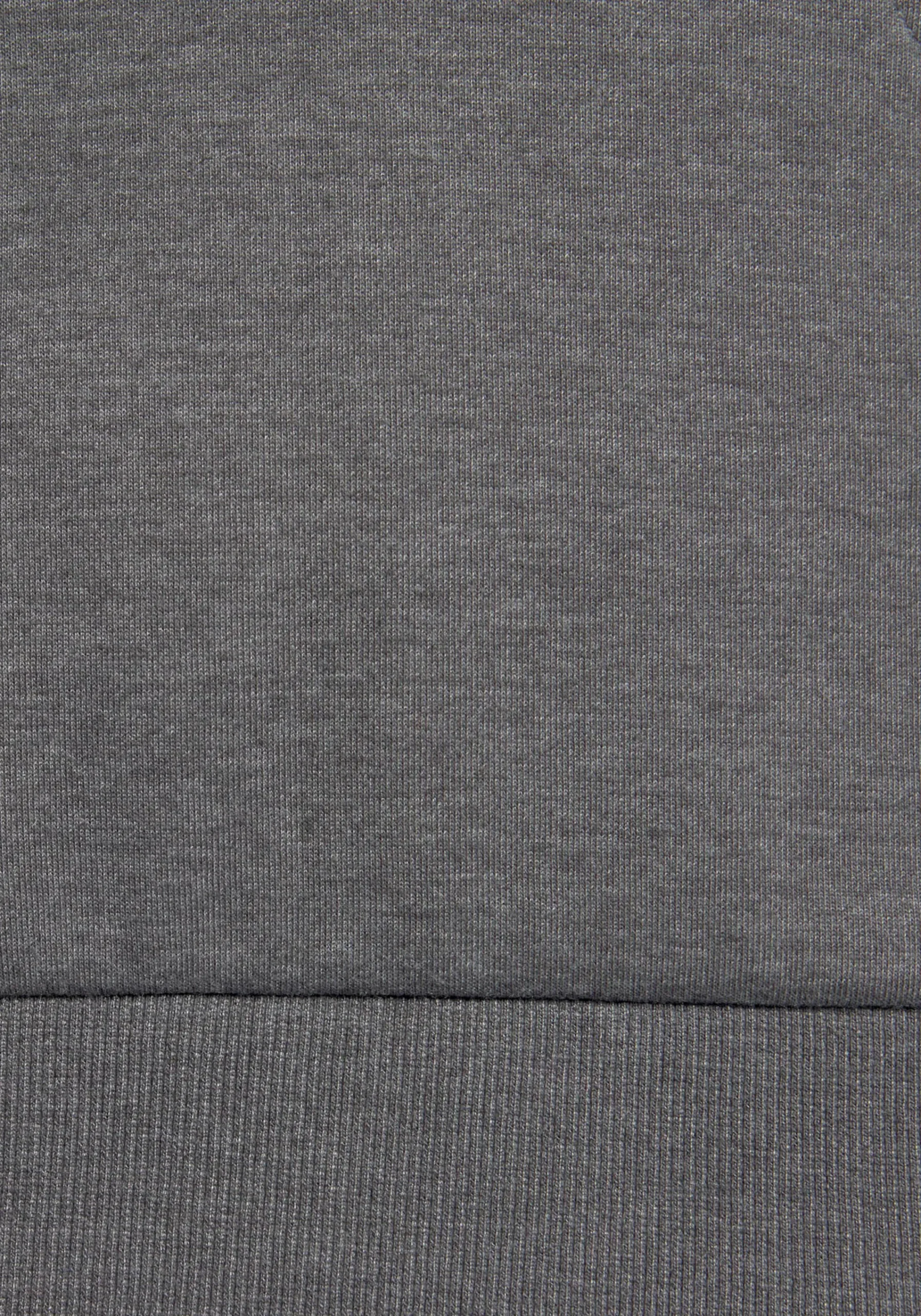 Pullover| Kapuzensweatshirt anthrazit-meliert-schwarz