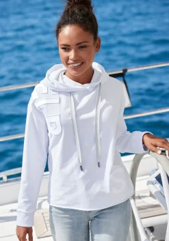Strandmode|Shirts|Elbsand Kapuzensweatshirt weiß