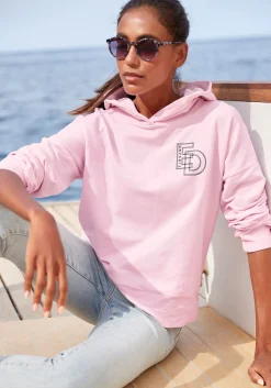 Strandmode|Pullover|Elbsand Kapuzensweatshirt rosa
