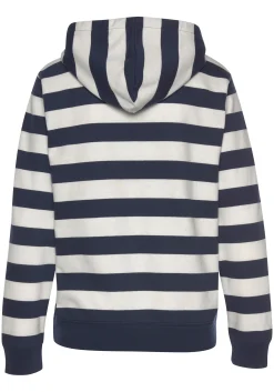 Homewear|Homewear|H.I.S Kapuzensweatshirt marine-ecru-gestreift