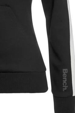 Pullover|Shirts| Kapuzensweatshirt schwarz-weiß