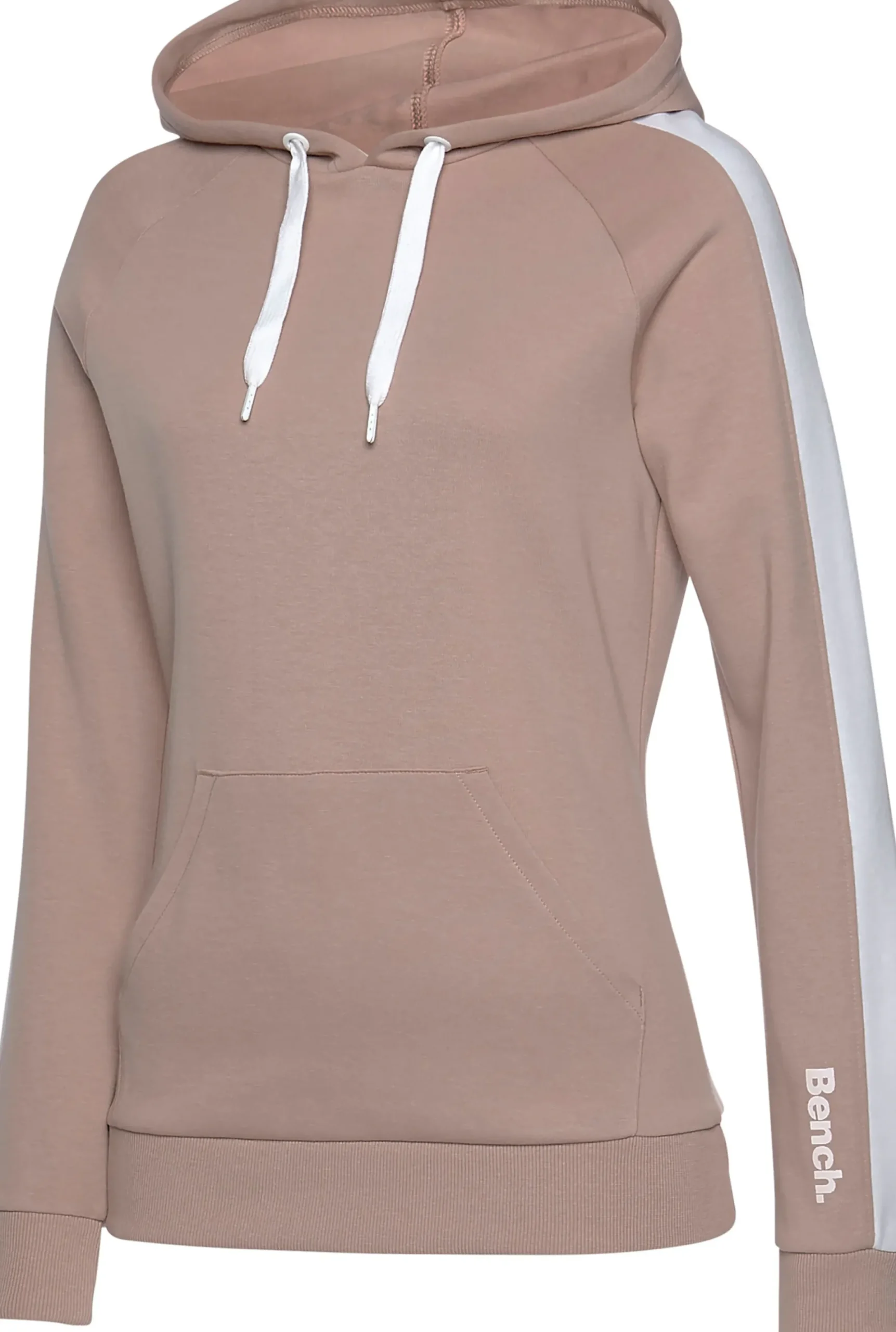 Pullover|Shirts| Kapuzensweatshirt beige-weiß