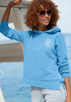 Strandmode|Pullover|Elbsand Kapuzensweatshirt azurblau