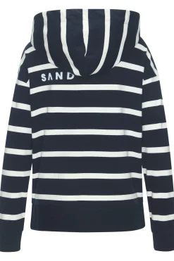 Pullover|Shirts|Elbsand Kapuzensweatshirt marine-weiß