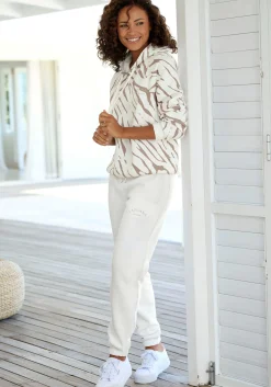 Strandmode|LASCANA Kapuzensweatshirt beige-taupe