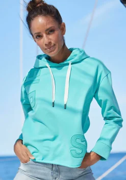 Strandmode|Pullover|Elbsand Kapuzensweatshirt aqua