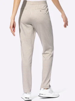 Hosen|heine Karohose beige-ecru-kariert