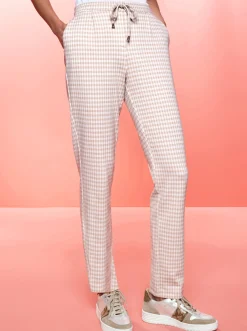 Hosen|heine Karohose beige-ecru-kariert