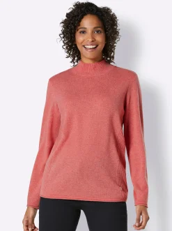 Pullover|CREATION L PREMIUM Kaschmirpullover koralle-meliert