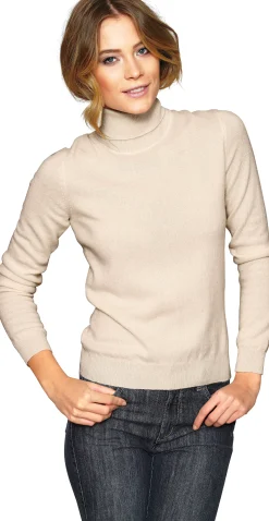 Pullover|heine Kaschmirpullover mit Rollkragen wollweiß