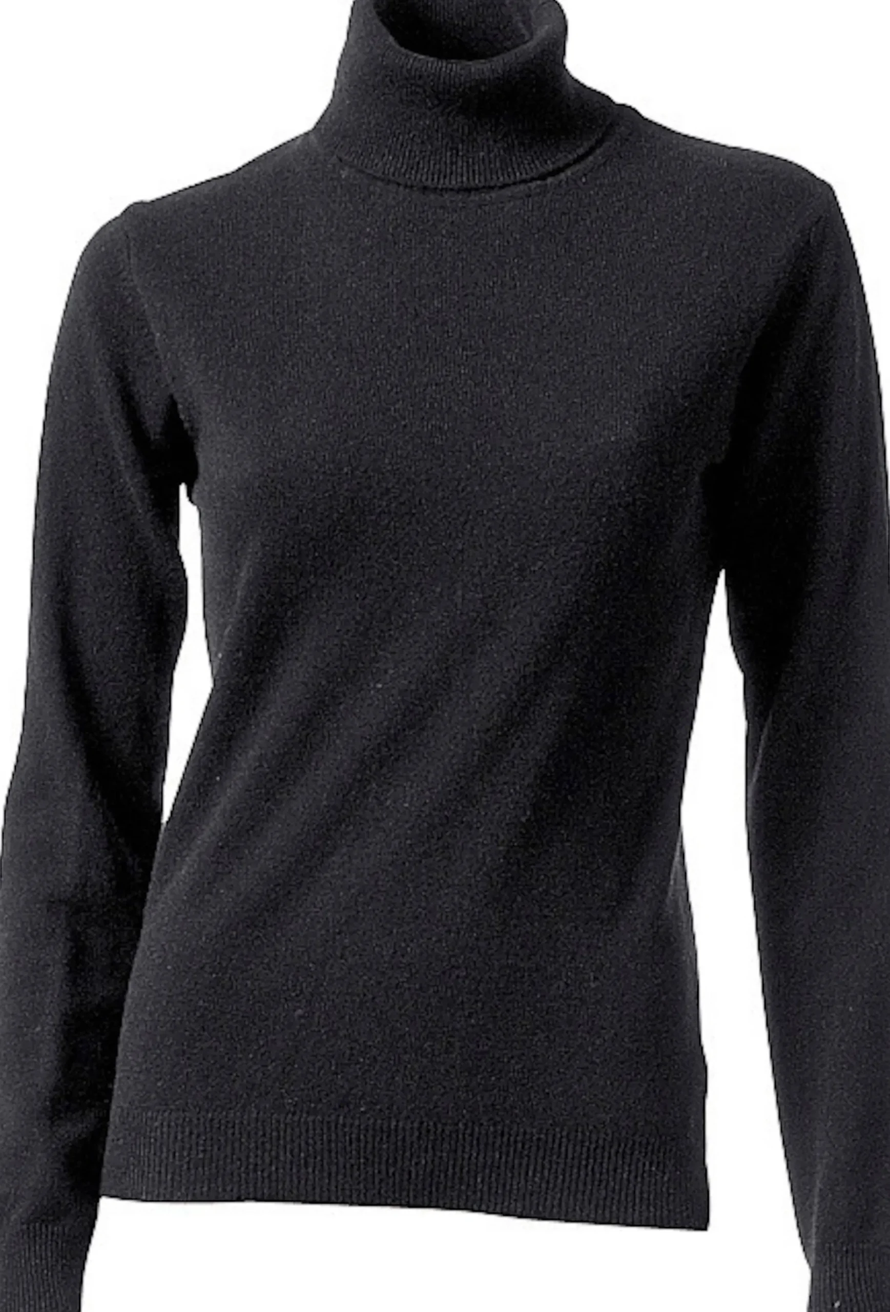 Pullover|heine Kaschmirpullover mit Rollkragen schwarz