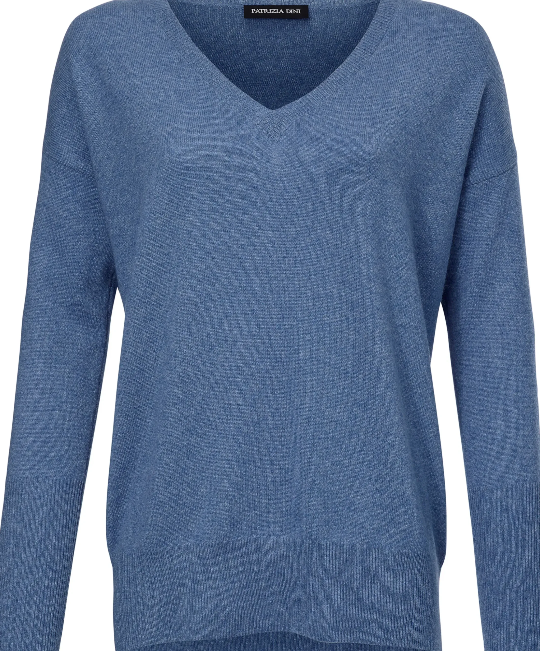 Pullover|heine Kaschmirpullover mit V-Ausschnitt blau
