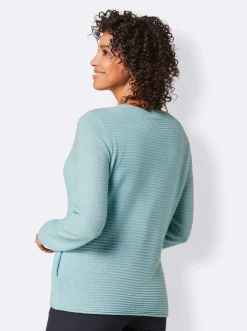 Strickjacken|CREATION L PREMIUM Kaschmir-Strickjacke kalkmint
