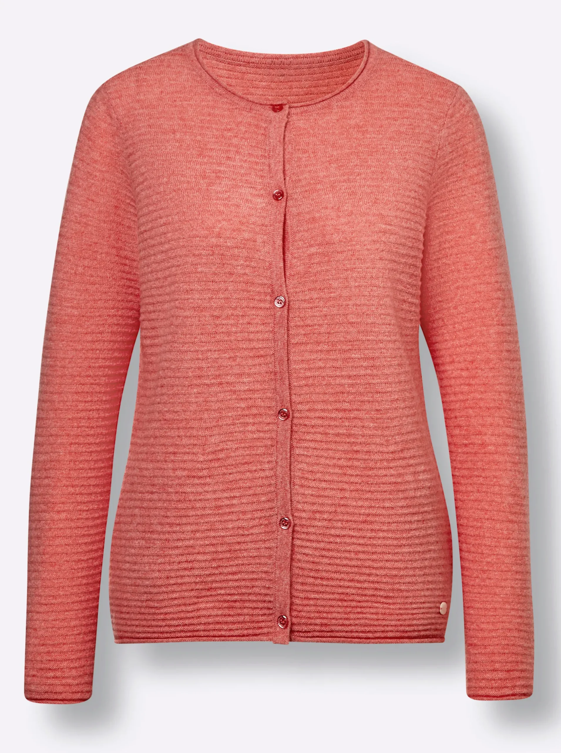 Strickjacken|CREATION L PREMIUM Kaschmir-Strickjacke koralle