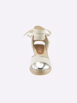 Sandalen & Sandaletten|heine Keilsandalette beige-silberfarben