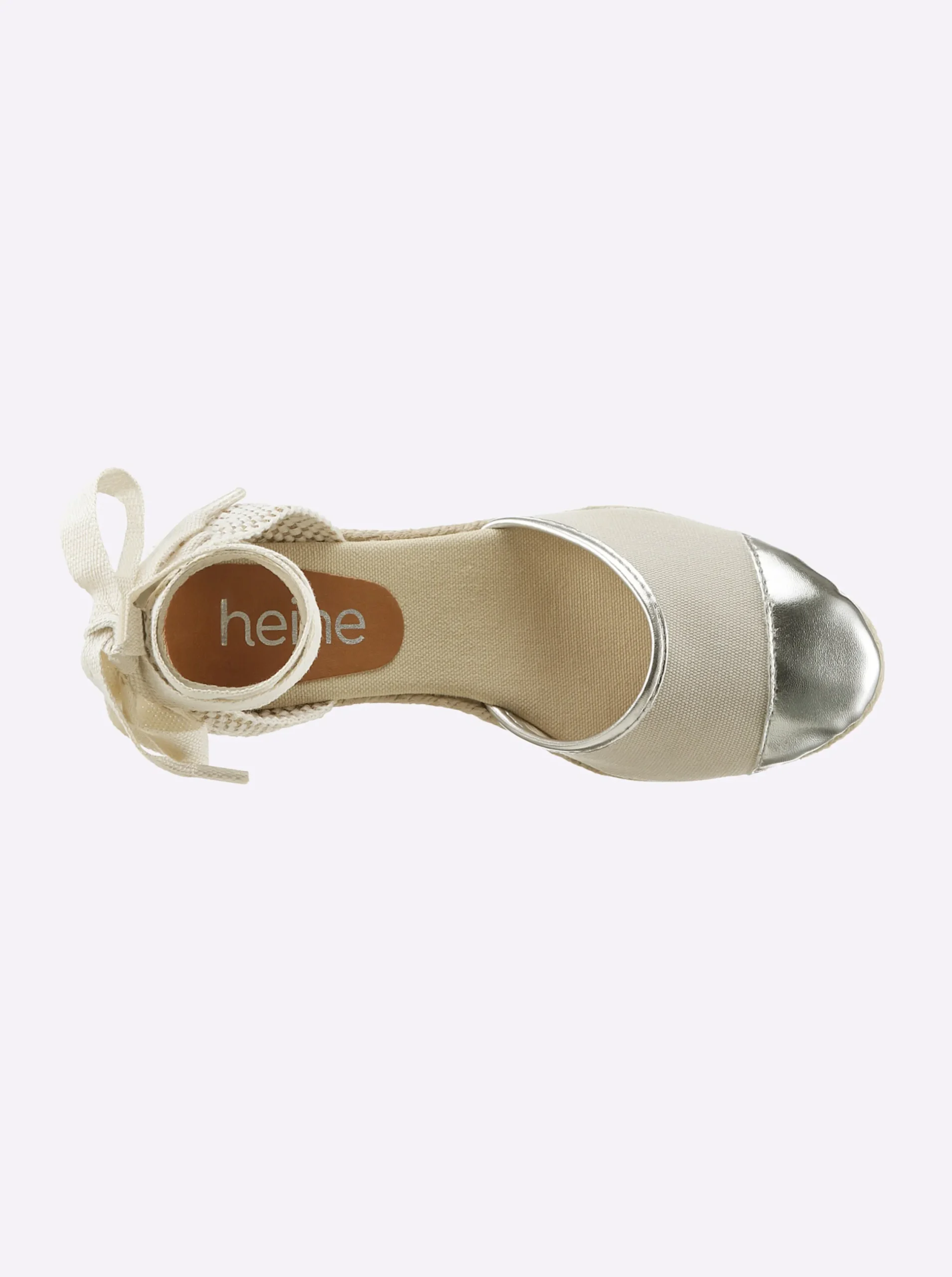Sandalen & Sandaletten|heine Keilsandalette beige-silberfarben