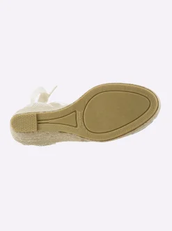 Sandalen & Sandaletten|heine Keilsandalette beige-silberfarben