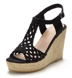 Sandalen & Sandaletten|LASCANA Keilsandalette schwarz