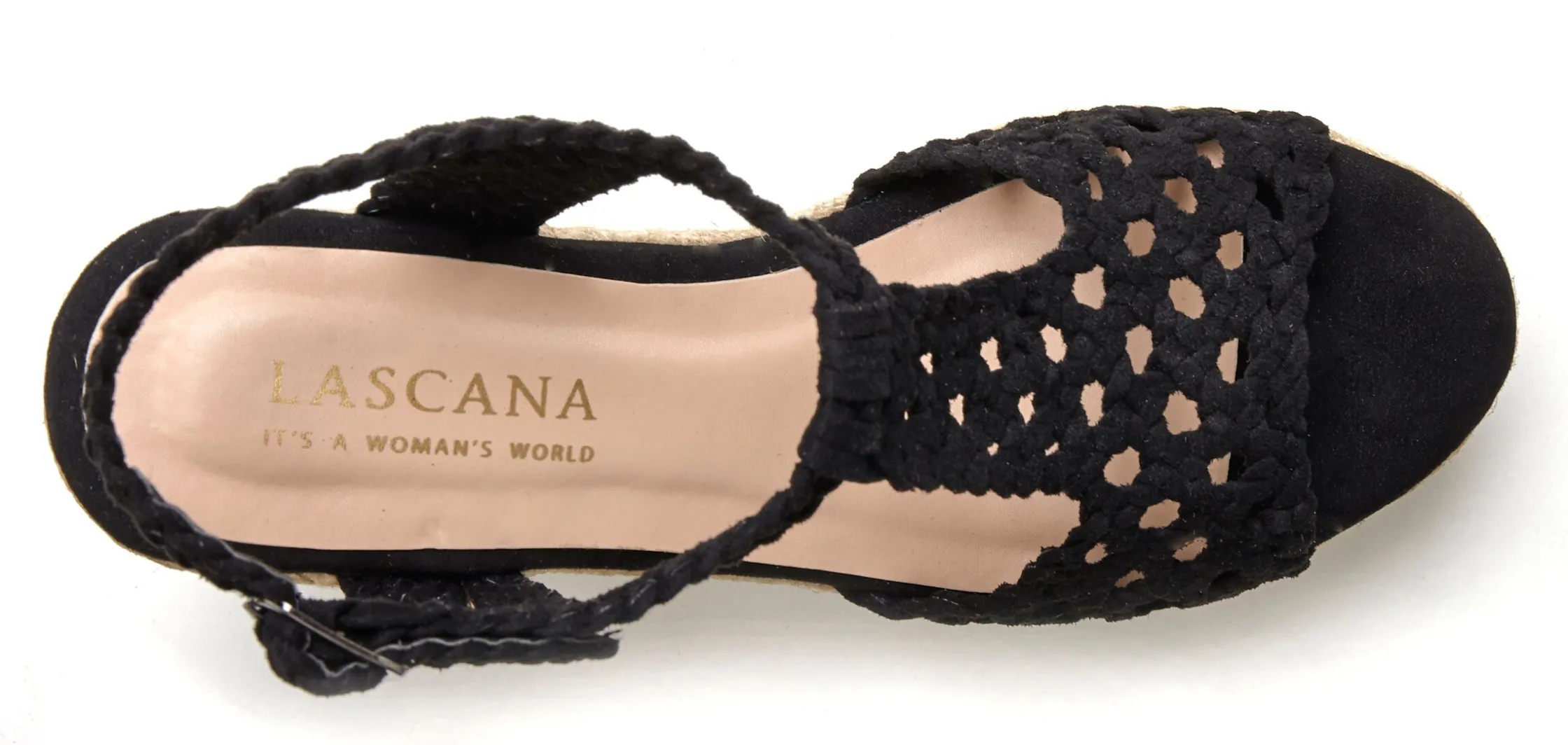 Sandalen & Sandaletten|LASCANA Keilsandalette schwarz
