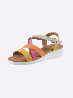 Sandalen & Sandaletten|heine Keilsandalette bunt