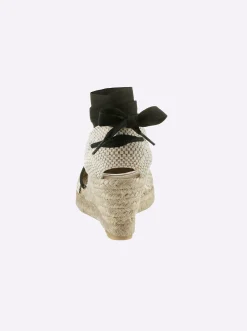 Sandalen & Sandaletten|heine Keilsandalette beige-schwarz