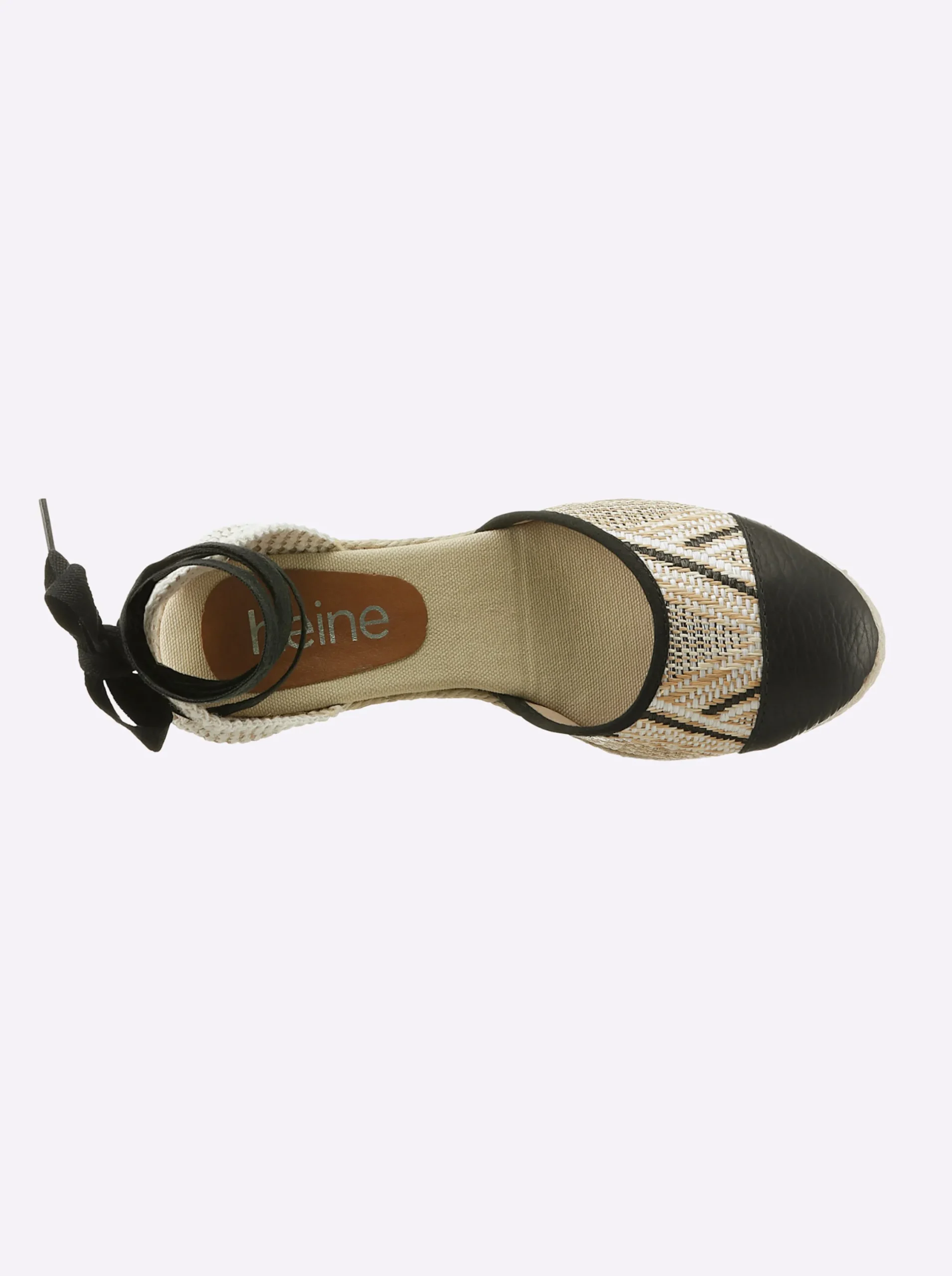 Sandalen & Sandaletten|heine Keilsandalette beige-schwarz