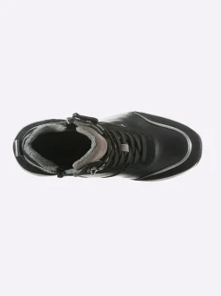 Stiefeletten|Stiefel|heine Keilstiefelette schwarz