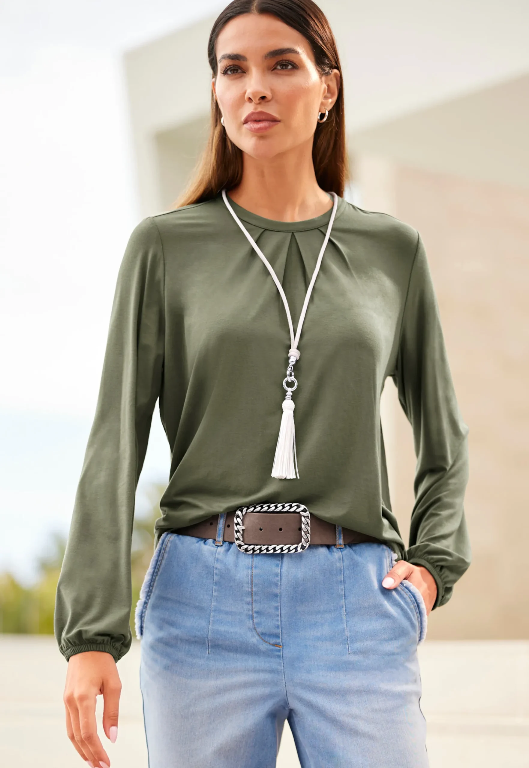 Schmuck|heine Kette ecru