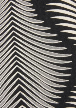 Nachtwäsche|LASCANA Kimono schwarz-weißbedruckt