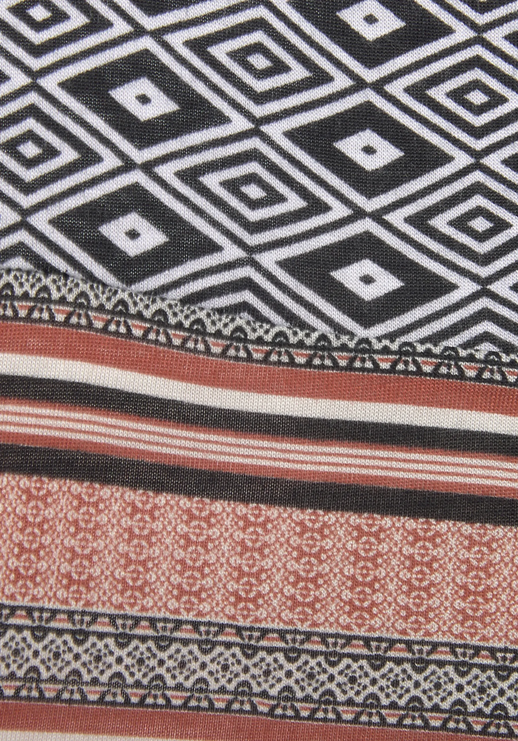 Nachtwäsche|Vivance Dreams Kimono braungemustert