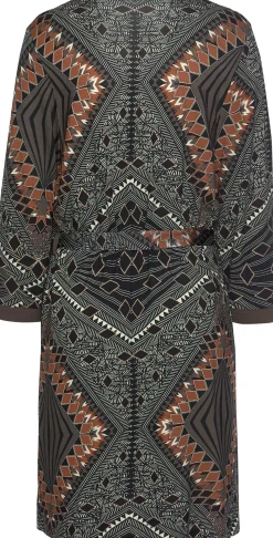 Nachtwäsche|LASCANA Kimono braun-gemustert