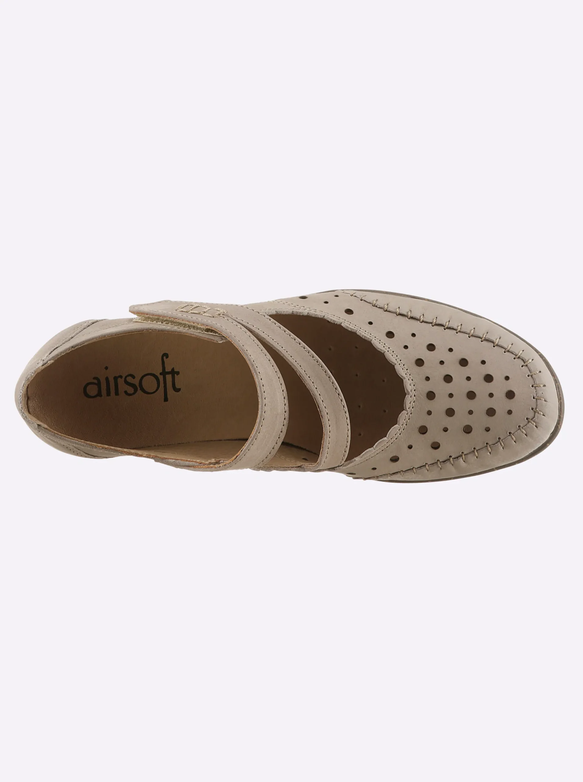 Pumps|airsoft comfort+ Klettschuh taupe