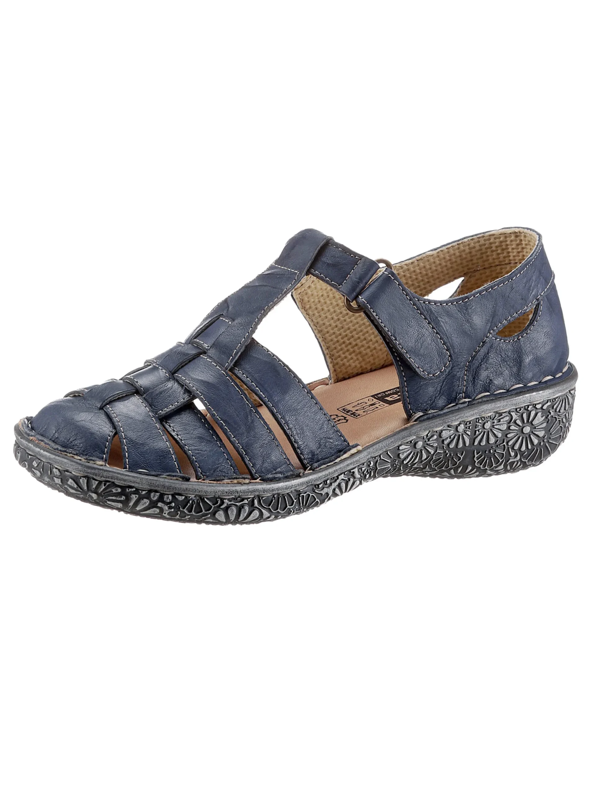 Sandalen & Sandaletten|Loretta Klettschuh jeansblau