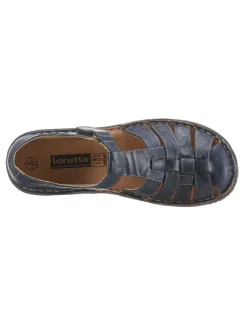 Sandalen & Sandaletten|Loretta Klettschuh jeansblau