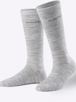 Strümpfe & Socken|wäschepur Kniestrümpfe grau-meliert