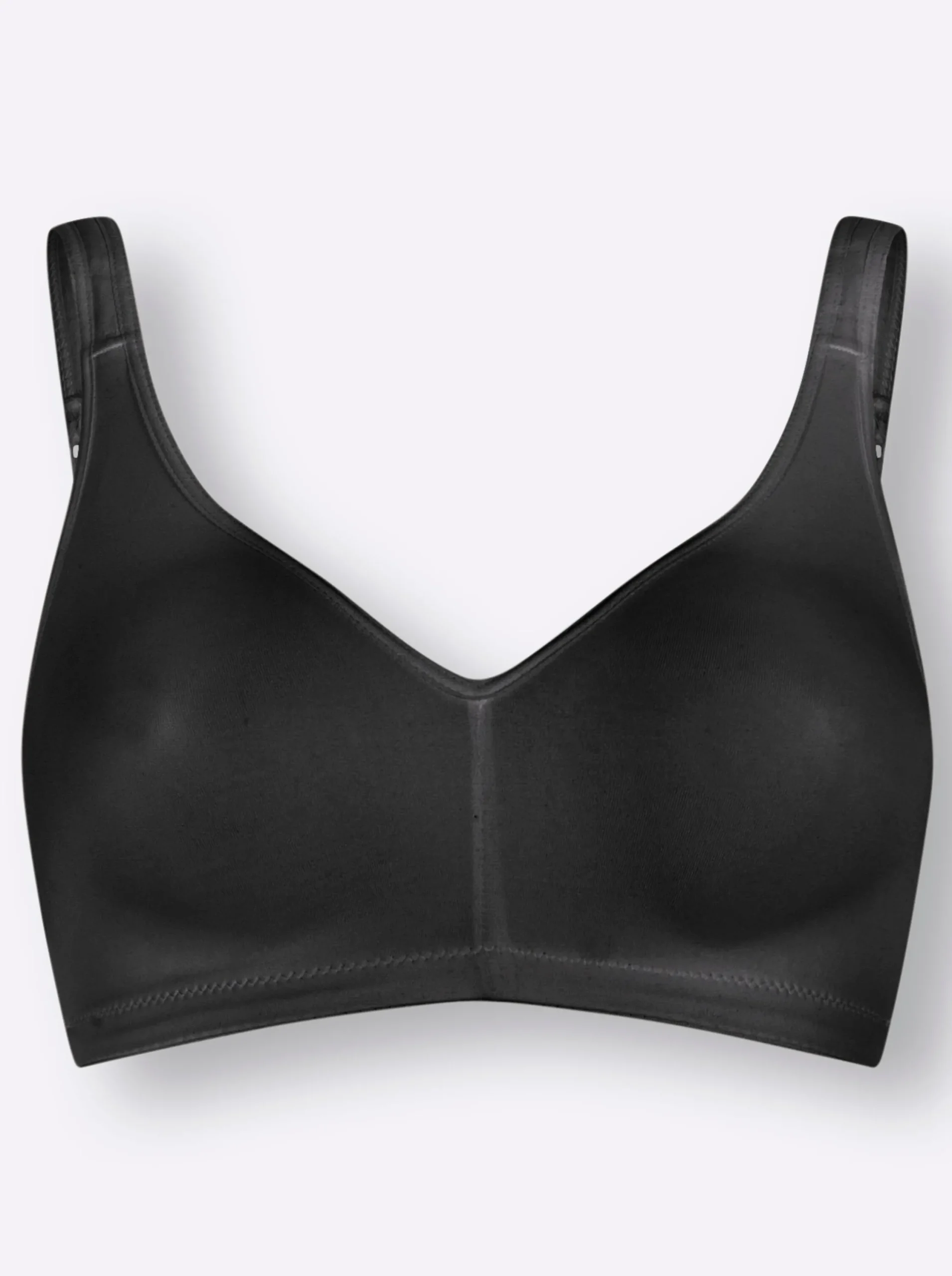 Bhs|Naturana Komfort-BH ohne Bügel weiß+schwarz