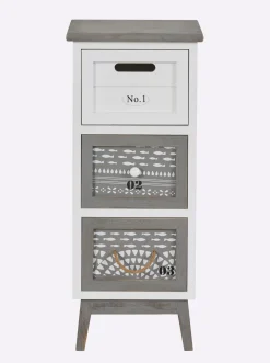 Badmöbel|heine home Kommode weiß-grau
