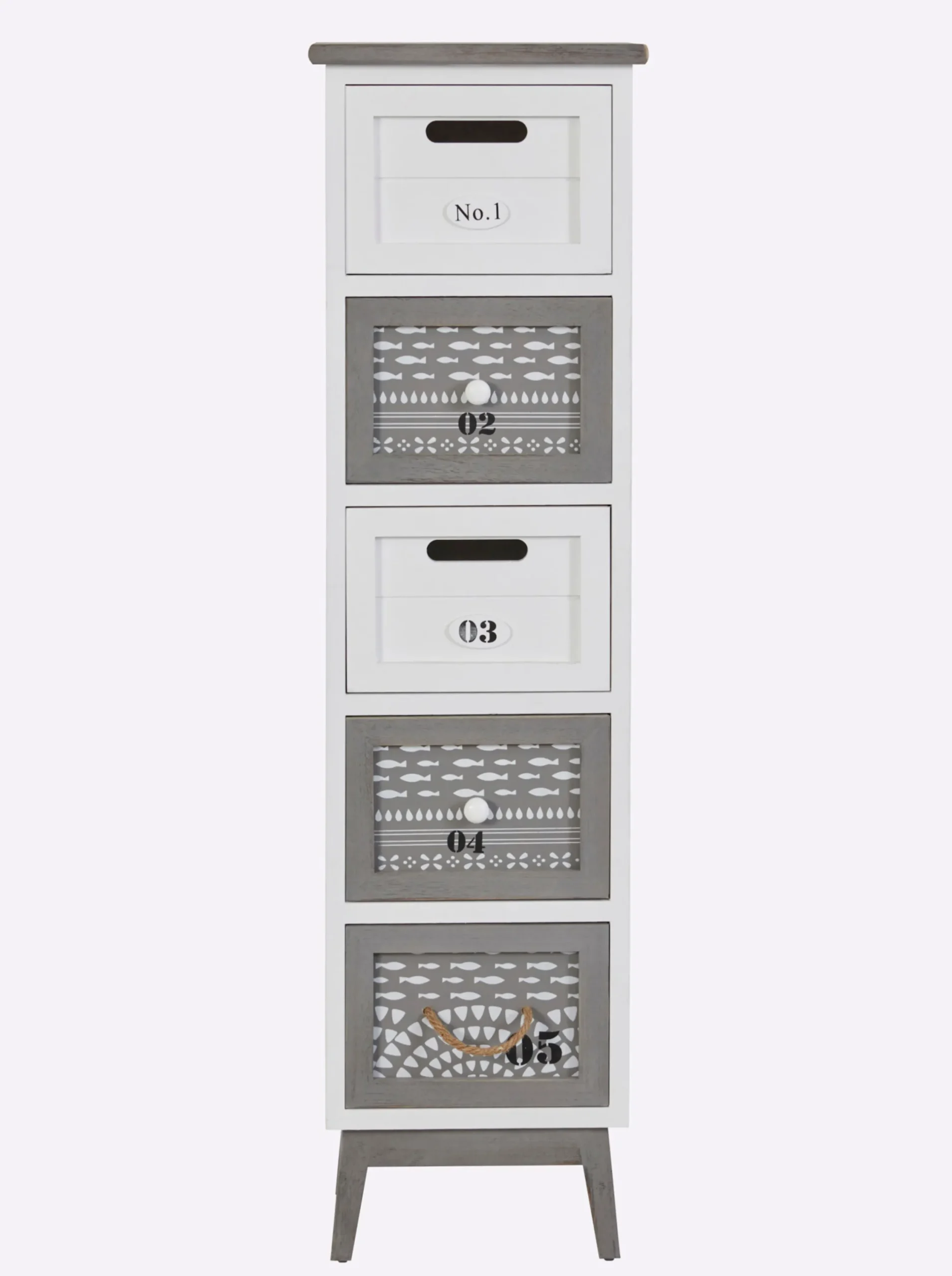 Badmöbel|heine home Kommode weiß-grau