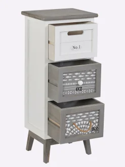 Badmöbel|heine home Kommode weiß-grau