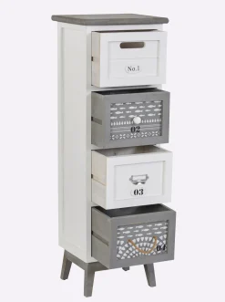 Badmöbel|heine home Kommode weiß-grau