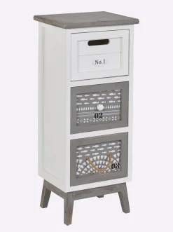 Badmöbel|heine home Kommode weiß-grau
