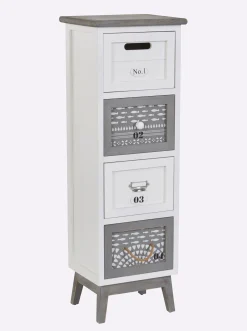 Badmöbel|heine home Kommode weiß-grau