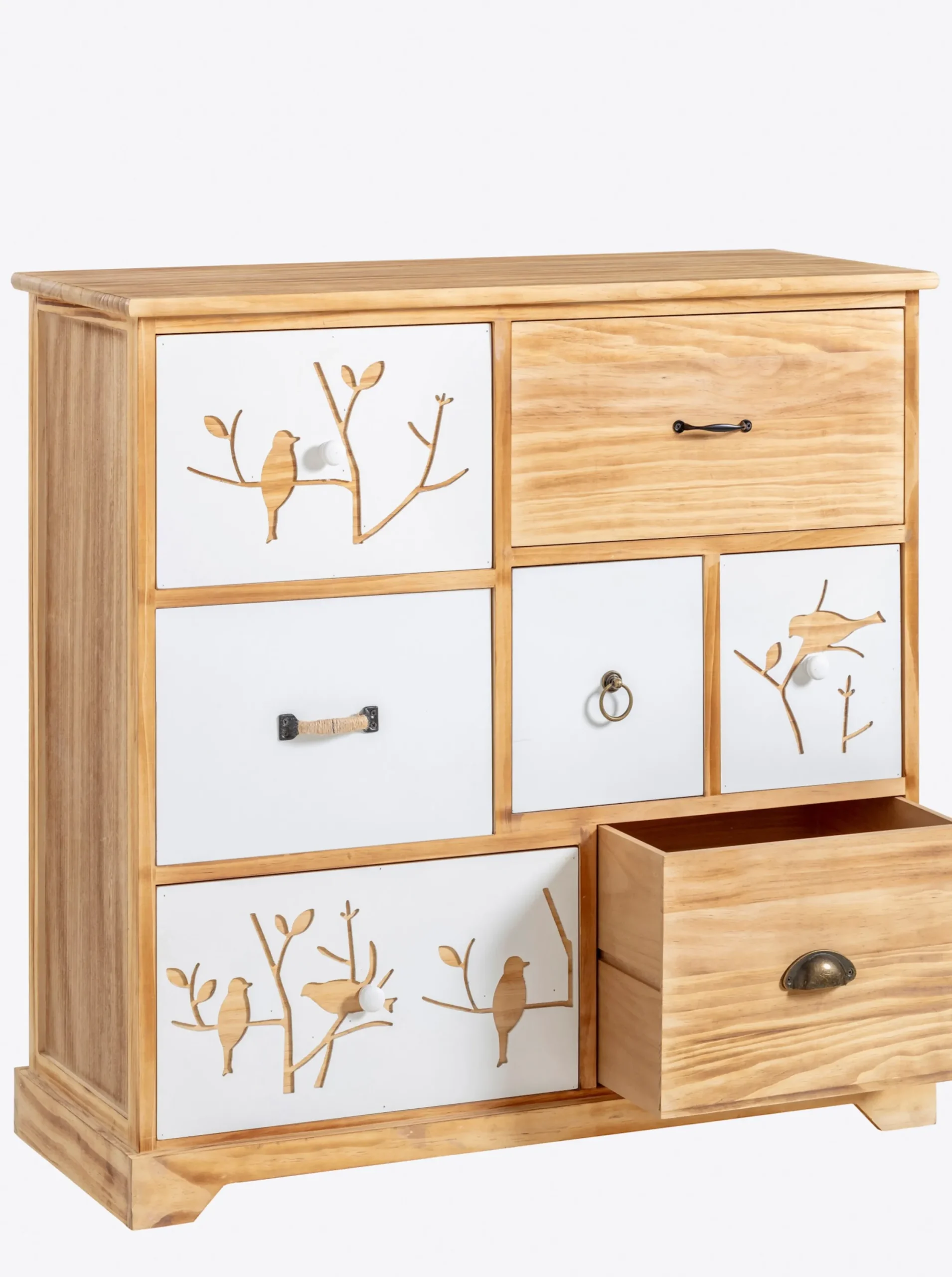 Kommoden|heine home Kommode natur-weiß