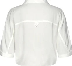 Blusen|LASCANA Kurzarmbluse creme