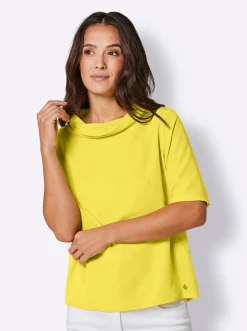 Blusen|CREATION L PREMIUM Kurzarmbluse limone