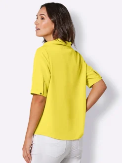 Blusen|CREATION L PREMIUM Kurzarmbluse limone
